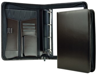 Manger Orga Mappe XXL in CAMBRIDGE Top Grain Rindleder dunkelbraun